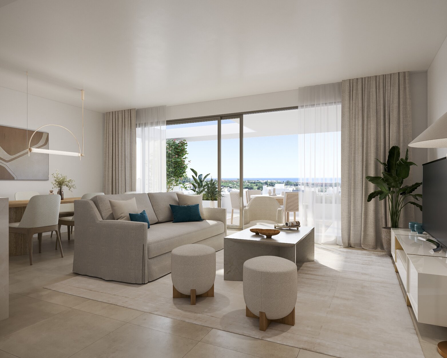 3 спални, 1 баня - Апартамент за продажба в New Golden Mile, Estepona