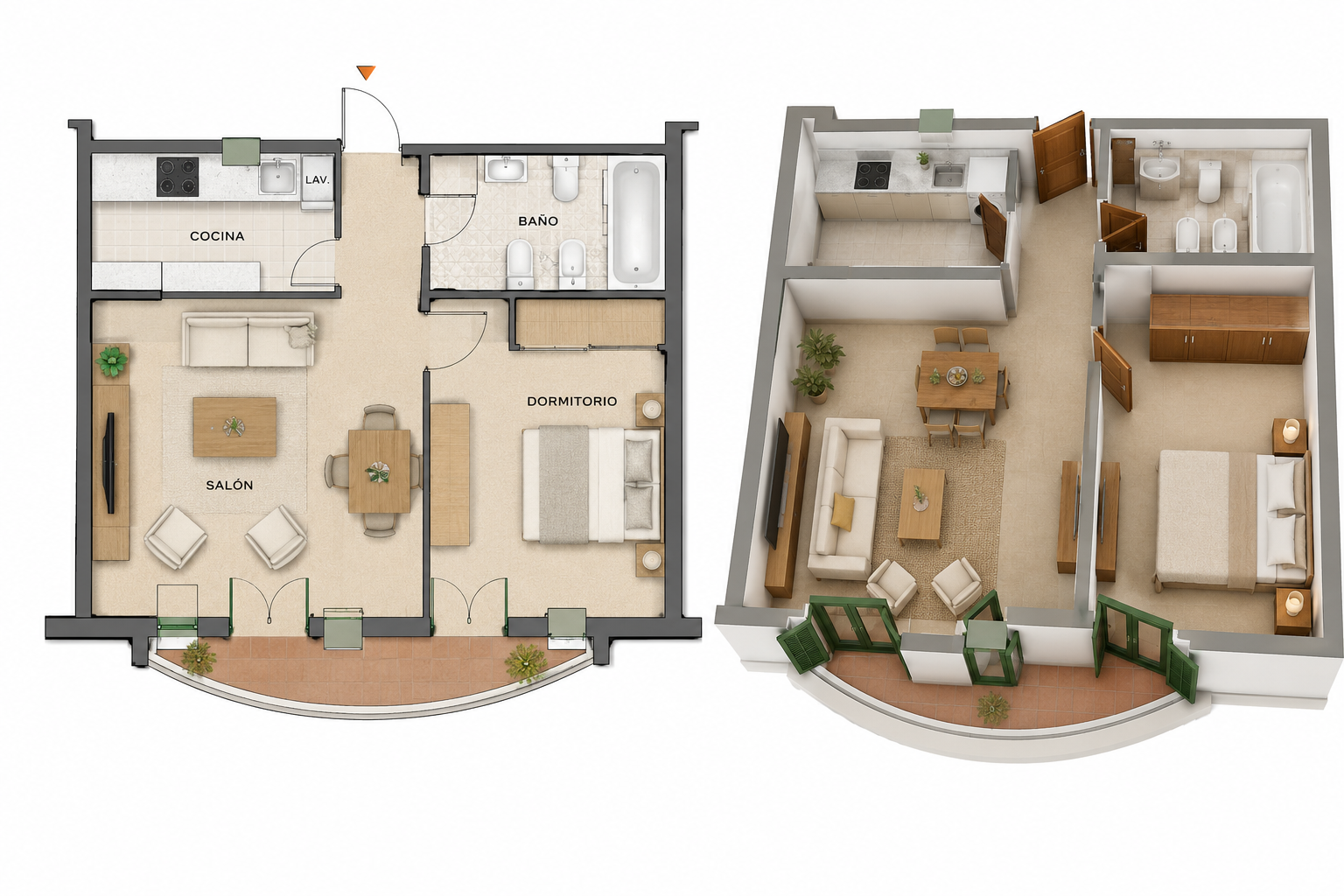 Piso de 1 Dormitorio en venta en Distrito Centro, Málaga