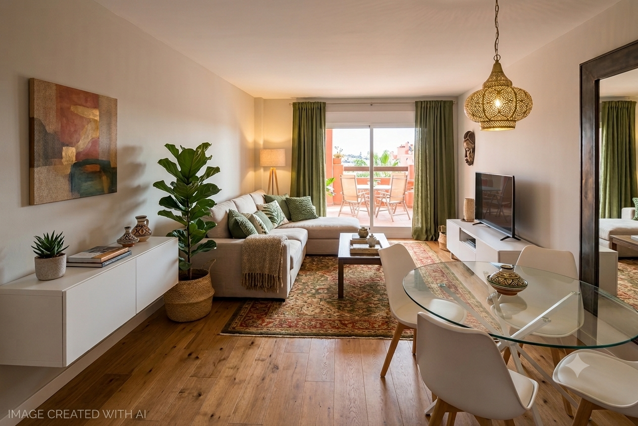 Piso de 2 Dormitorios y 2 Baños en venta en Las Chapas, Marbella